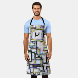 Maßgeschneidertes Monogramm mit geometrischer Geom Schürze