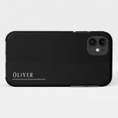 Maßgeschneidertes Monogramm, modern schwarz und we Case-Mate iPhone Hülle (Rückseite (Horizontal))