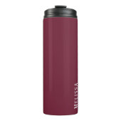 Maßgeschneidertes Monogramm, moderne Bordeaux Thermosbecher (Vorderseite)
