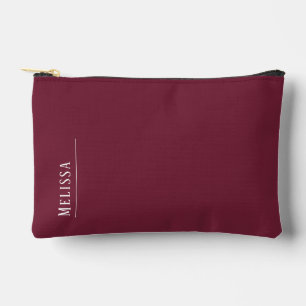 Maßgeschneidertes Monogramm, moderne bordeauxfarbe Zubehörtasche