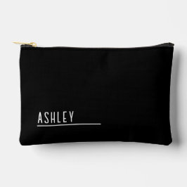 Maßgeschneidertes Monogramm, moderne schwarze neue Zubehörtasche