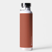 Maßgeschneidertes Monogramm, moderne Terrakotta-Fa Trinkflasche (Rechts)
