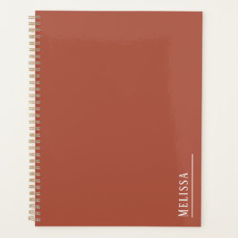 Maßgeschneidertes Monogramm, moderne Terrakotta Planer