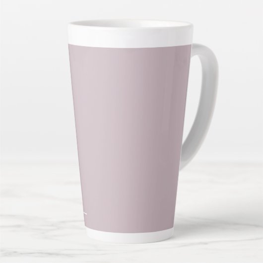 Maßgeschneidertes Monogramm, moderner Lavendel Milchtasse (Rechte Ecke)