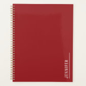 Maßgeschneidertes Monogramm, moderner Roter Schnit Planer (Vorderseite)