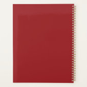 Maßgeschneidertes Monogramm, moderner Roter Schnit Planer (Rückseite)