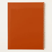 Maßgeschneidertes Monogramm, moderner Sunset Orang Planer (Rückseite)