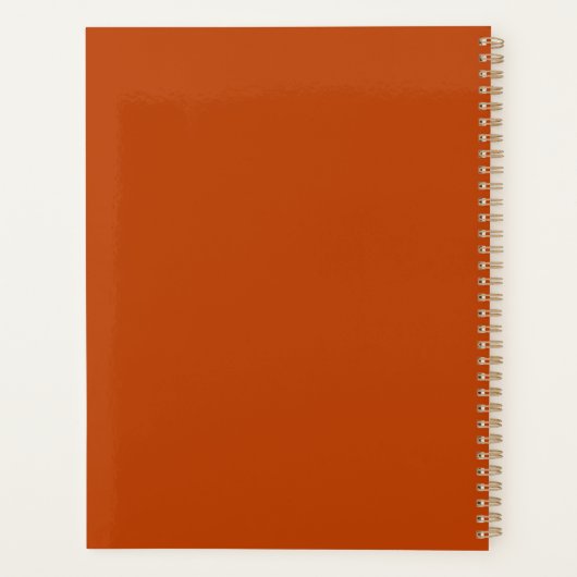 Maßgeschneidertes Monogramm, moderner Sunset Orang Planer (Rückseite)