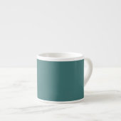 Maßgeschneidertes Monogramm, modernes Aqua-Blau Espressotasse (Vorderseite Rechts)