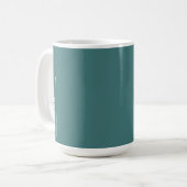 Maßgeschneidertes Monogramm, modernes aquamarines  Kaffeetasse (Vorderseite Links)