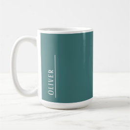 Maßgeschneidertes Monogramm, modernes aquamarines  Kaffeetasse