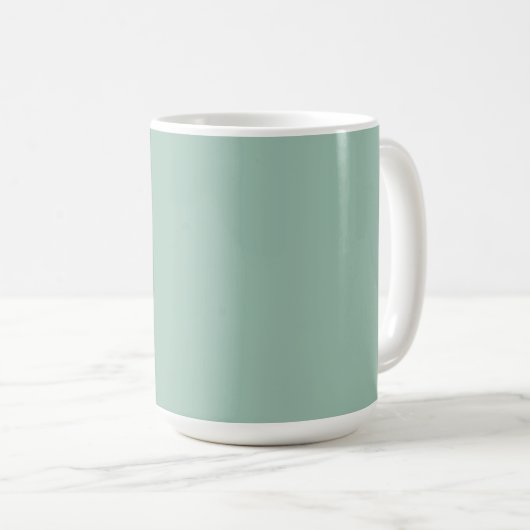 Maßgeschneidertes Monogramm, modernes Lichtgrün Kaffeetasse (VorderseiteRechts)