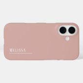 Maßgeschneidertes Monogramm, modernes Rosa Case-Mate iPhone Hülle (Rückseite (Horizontal))