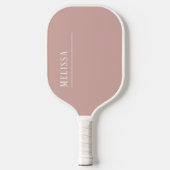 Maßgeschneidertes Monogramm, modernes Rosa Pickleball Schläger (Vorderseite)