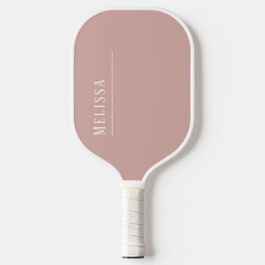 Maßgeschneidertes Monogramm, modernes Rosa Pickleball Schläger (Vorderseite)