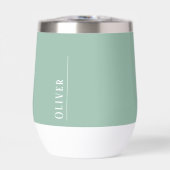 Maßgeschneidertes Monogramm, modernes Weiß-Grün (Vorderseite)