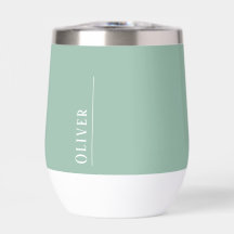 Maßgeschneidertes Monogramm, modernes Weiß-Grün