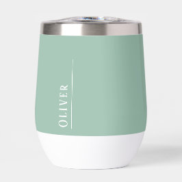 Maßgeschneidertes Monogramm, modernes Weiß-Grün