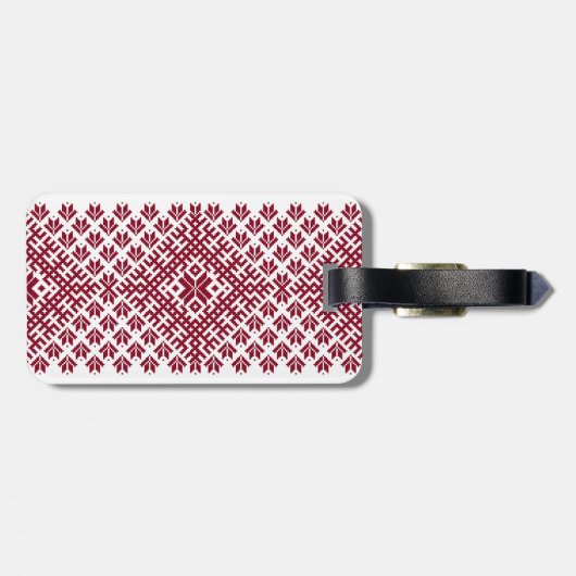 Maßgeschneidertes Monogramm Nordisches Lettisches Gepäckanhänger (Rückseite horizontal)