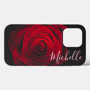 Maßgeschneidertes Monogramm rote Rose Vintages Fot Case-Mate iPhone Hülle