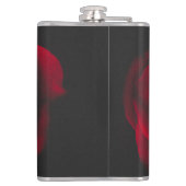 Maßgeschneidertes Monogramm rote Rose Vintages Fot Flachmann (Rückseite)