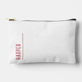 Maßgeschneidertes Monogramm, schneeweiß Zubehörtasche