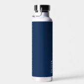 Maßgeschneidertes Monogramm, tiefblau Trinkflasche (Rechts)