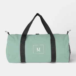 Maßgeschneidertes Monogramm, überall sage grün Duffle Bag