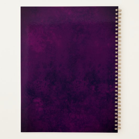 Maßgeschneidertes Monogramm und Name Lila Planer (Rückseite)