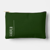 Maßgeschneidertes Monogramm, Waldgrün Zubehörtasche (Vorderseite)