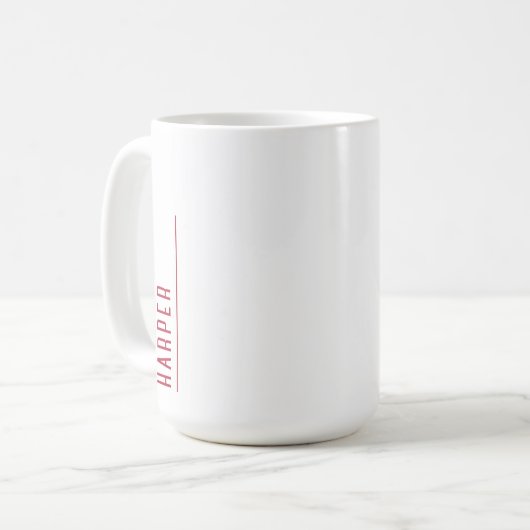 Maßgeschneidertes Monogramm, waldgrüne Weihnachten Kaffeetasse (Vorderseite Links)