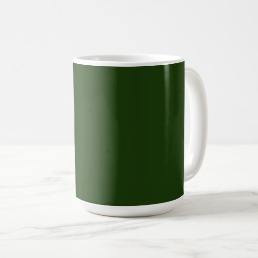 Maßgeschneidertes Monogramm, waldgrüne Weihnachten Kaffeetasse (VorderseiteRechts)
