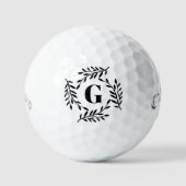Maßgeschneidertes monogramm Wappen Golf Set Golfball (Vorderseite)