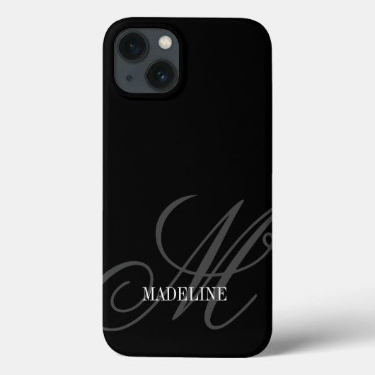Maßgeschneidertes Monogramm Wasserzeichen, elegant Case-Mate iPhone Hülle (Rückseite)