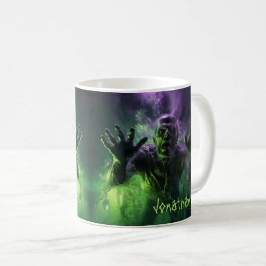 Maßgeschneidertes Monster im Wasser Horror Hallowe Kaffeetasse (VorderseiteRechts)