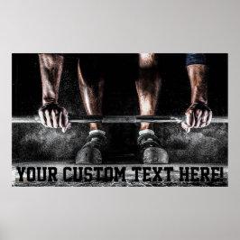 Maßgeschneidertes Motivation Training Gewicht Lift Poster