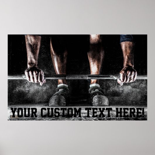 Maßgeschneidertes Motivation Training Gewicht Lift Poster (Vorne)
