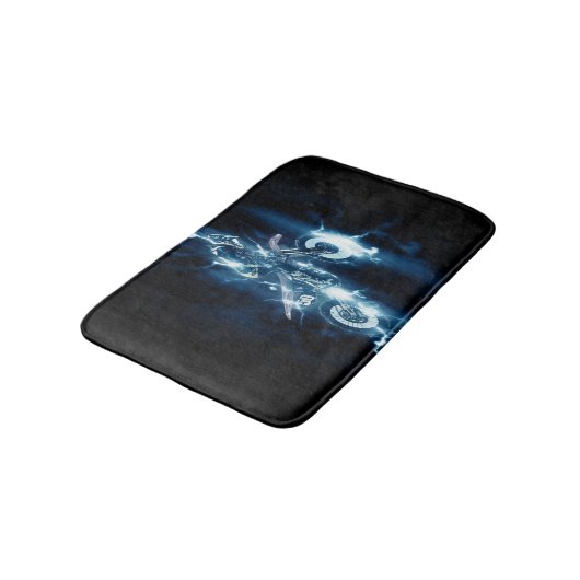 Maßgeschneidertes Motocross Badematte (Schrägansicht)