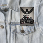 Maßgeschneidertes Motorrad mit Skull und Wing Grap Button (Insitu)
