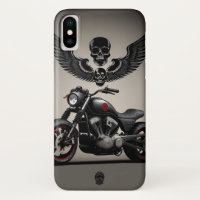 Maßgeschneidertes Motorrad mit Skull und Wing Grap