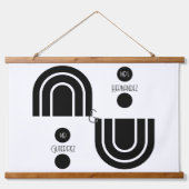 Maßgeschneidertes "Mr. & MRS" Holz mit Teppichbode Wandteppich Mit Holzrahmen (Vorne)