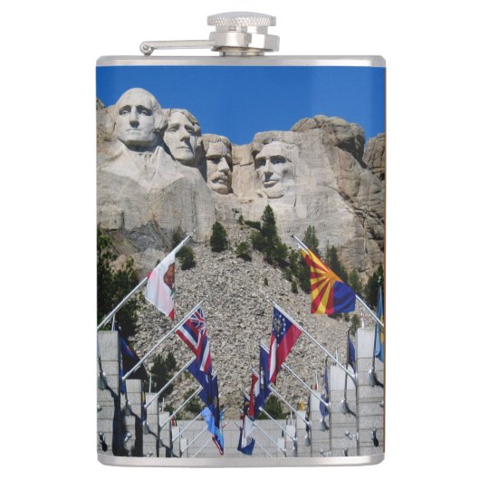 Maßgeschneidertes Mt Rushmore Souvenir Flachmann (Vorderseite)