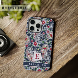 Maßgeschneidertes Muster des Musters "White Blue R iPhone 15 Pro Max Hülle