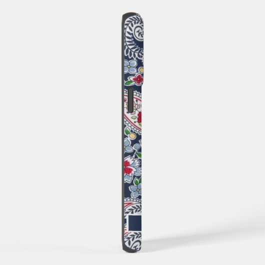 Maßgeschneidertes Muster des Musters "White Blue R iPhone Hülle (Rechte Seite)