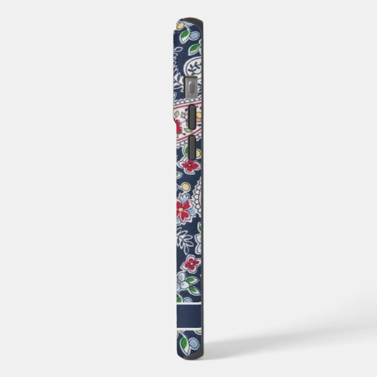 Maßgeschneidertes Muster des Musters "White Blue R iPhone Hülle (Linke Seite)