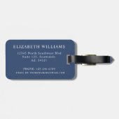 Maßgeschneidertes Muster für das blaue kreuz Gepäckanhänger (Rückseite horizontal)