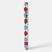 Maßgeschneidertes Muster für die blaue Raute iPhone Hülle (Linke Seite)