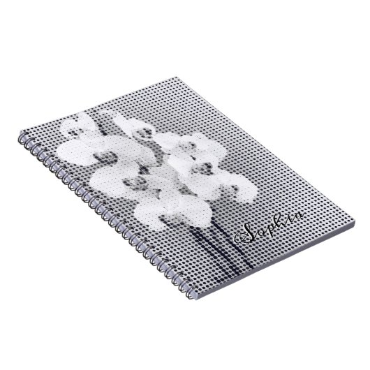 Maßgeschneidertes Muster für grafische Orchid-Polk Notizblock (Rechte Seite)