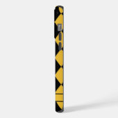 Maßgeschneidertes Muster für hellgelbe Raute iPhone Hülle (Linke Seite)