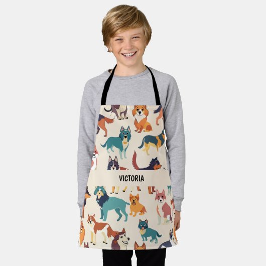 Maßgeschneidertes Muster für Hunde Schürze (Getragen)